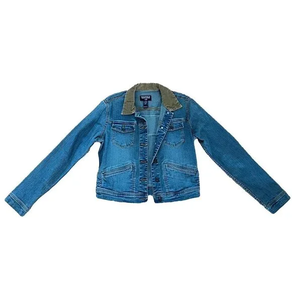 Vintage Ralph Lauren Denim Jacket with Corduroy Collar - Picture 3 of 8